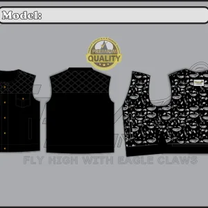 Motorbike Leather Vests  (TPR-MLV-009)